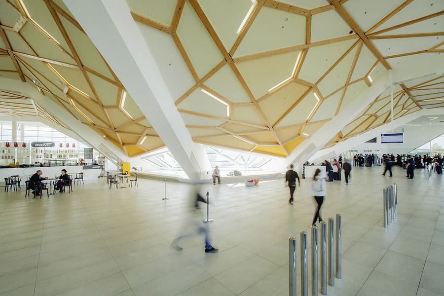 Interior of the 2021 passenger terminal at Kutaisi International Airport